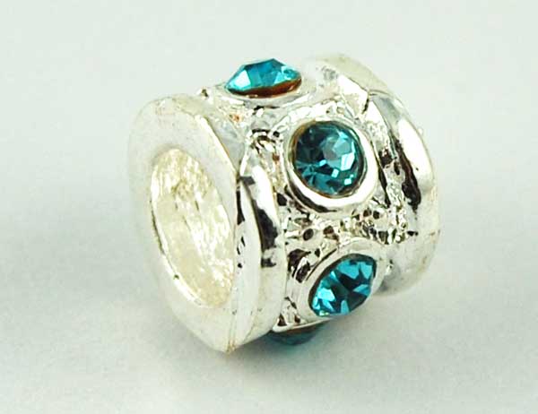 Cleopatra Silver Plated Charm Beads Stopper Sold In Packs Of 3