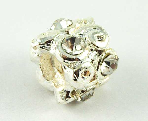 Cleopatra Silver Plated Charm Beads Stopper Sold In Packs Of 3