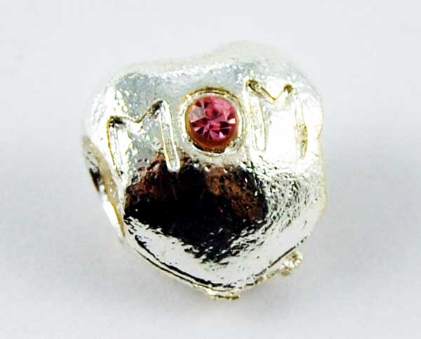 Cleopatra Silver Plated Charm Beads Stopper Sold In Packs Of 3