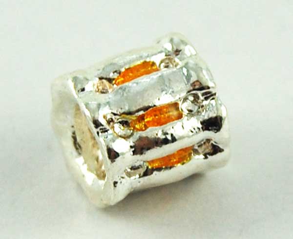 Cleopatra Silver Plated Charm Beads Stopper Sold In Packs Of 5