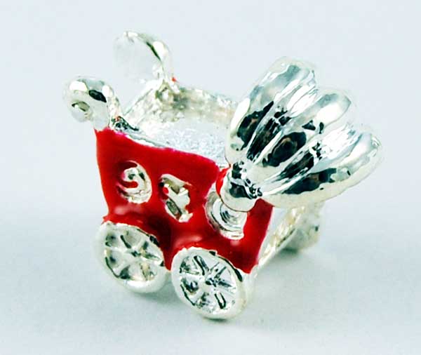 Cleopatra Silver Plated Charm Beads Sold In Packs Of 5