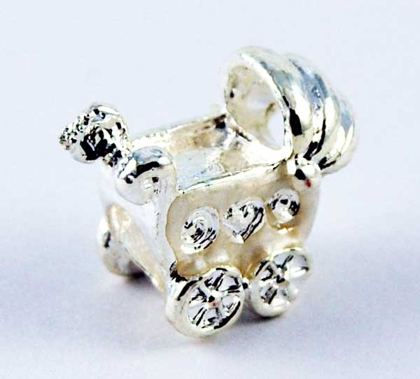 Cleopatra Silver Plated Charm Beads Sold In Packs Of 5