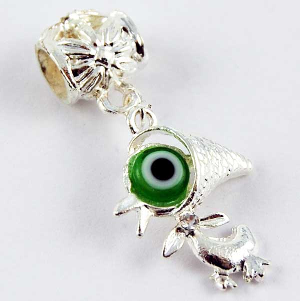 Cleopatra Silver Plated Charm Beads Sold In Packs Of 3