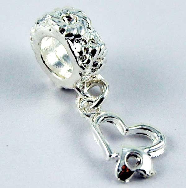 Cleopatra Silver Plated Charm Beads Sold In Packs Of 3