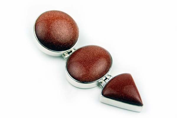 PENDANT GOLDSTONE 7CM