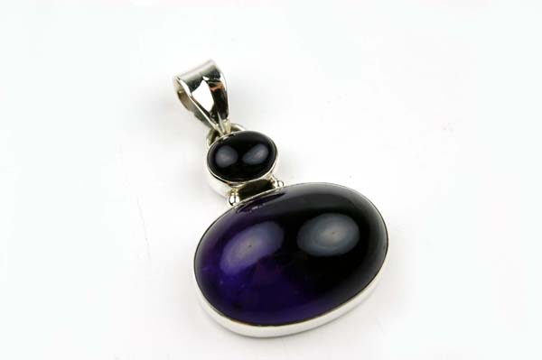 PENDANT AMETHYST OVAL 3.5X5CM
