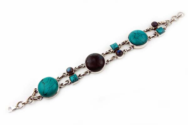 Bracelet Turquoise & Labradorite Mix 23cm
