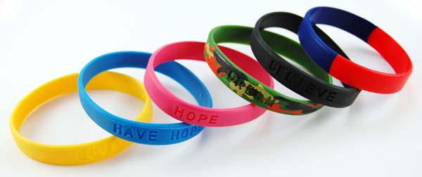 Bracelet Rubber Assorted Colours 6 Pcs