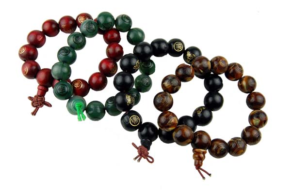 BUDDHA BRACELETS WOODEN SET OF 4 ASSORTED