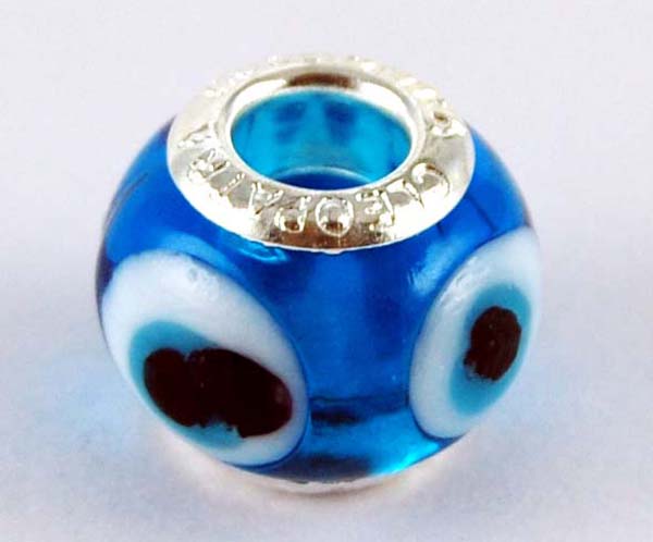 Cleopatra Silver Plated Charm Beads Sold In Packs Of Five
