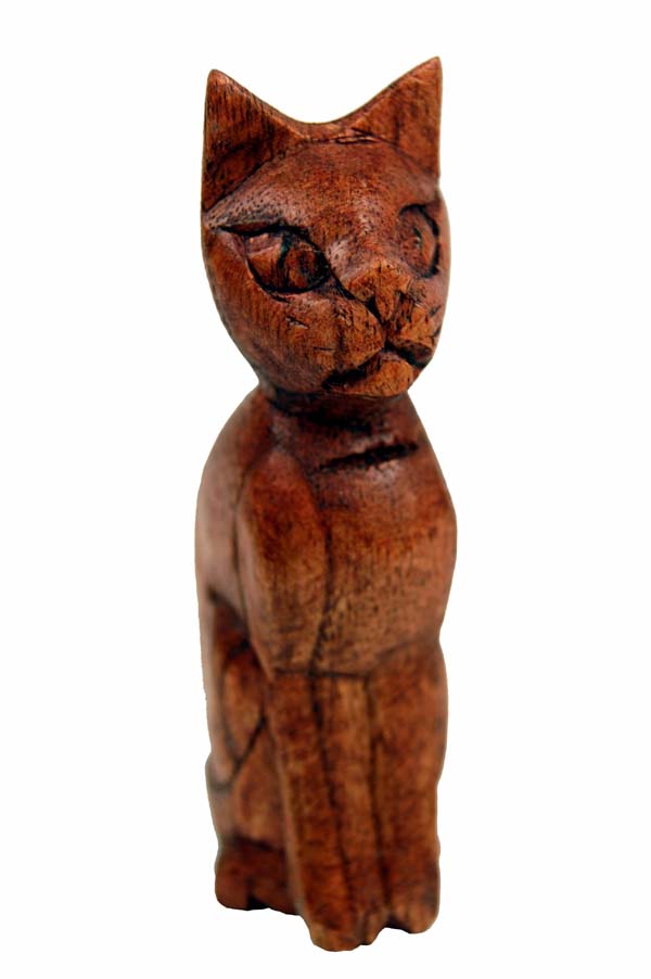 wooden cat 8cm