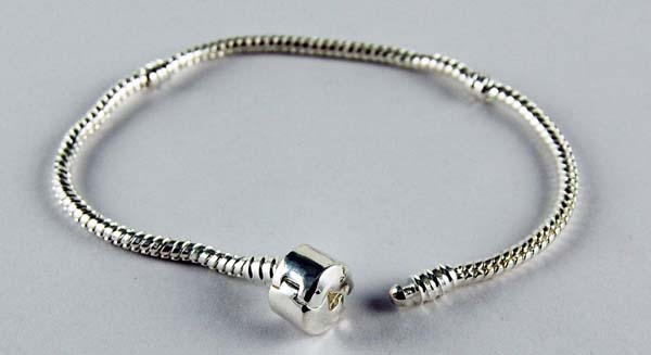 Cleopatra Silver Plated Bracelet Chain For Charm Beads 19cm