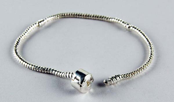 Cleopatra Silver Plated Bracelet Chain For Charm Beads 20cm