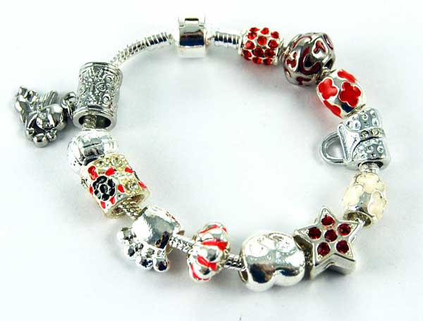 Charm Bracelet Assorted Metal Beads