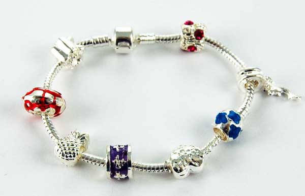 Charm Bracelet Assorted Metal Beads