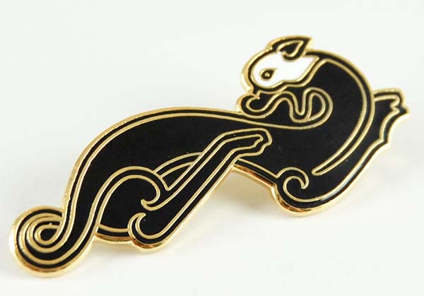 Brooch Cloisonne Celtic Dog