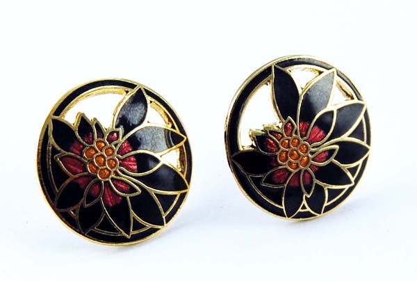 Earring Cloisonne Floral