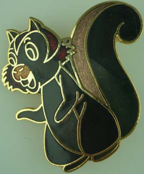 CLOISONNE BROOCH SQUIRREL
