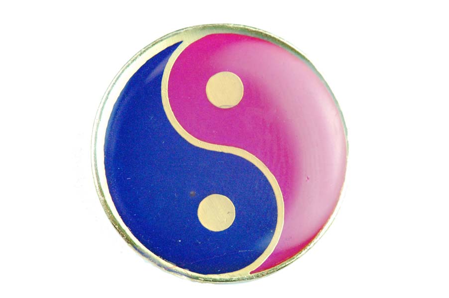 BROOCH YING YANG COLOUR CHANGE