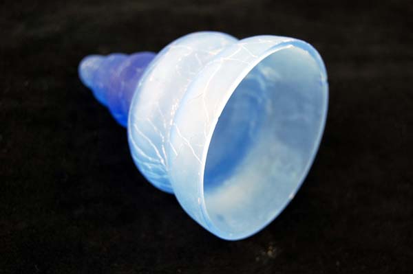 Glass Inserts For Candle Holders Cone Shape Blue 5pcs