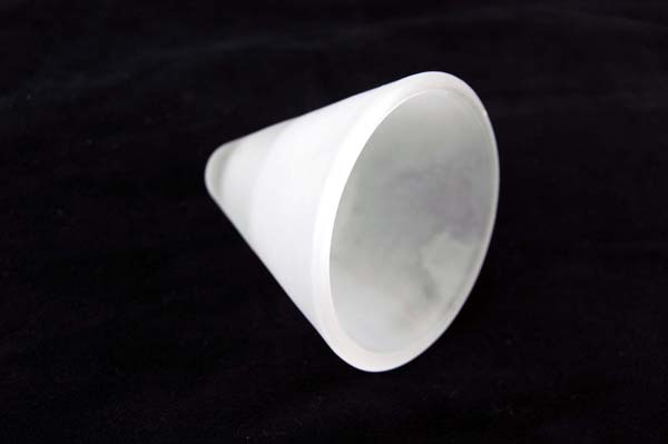 GLASS INSERTS FOR CANDLE HOLDERS CONE SHAPE FROSTED 5pcs