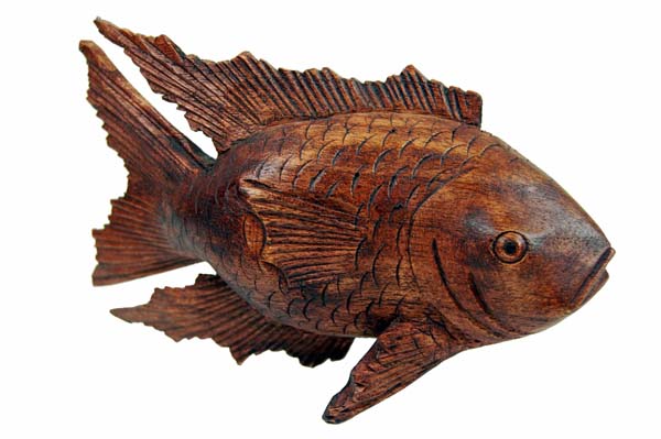 wooden fish swimming 15.5cm