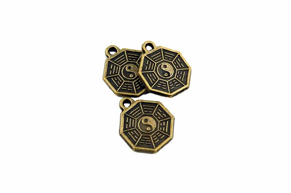 Pendant Chinese Ying Yang Small 10pcs 1.5cm
