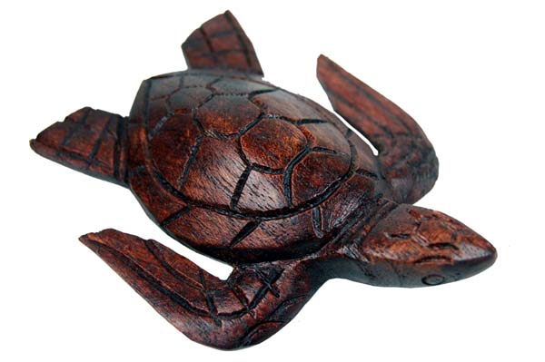 wooden turtle swimming 11cm