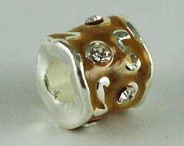 Cleopatra Silver Plated Charm Beads Stopper Sold In Packs Of Thr