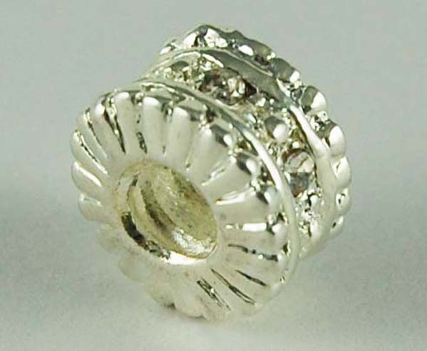 Cleopatra Silver Plated Charm Beads Stopper Sold In Packs Of Thr