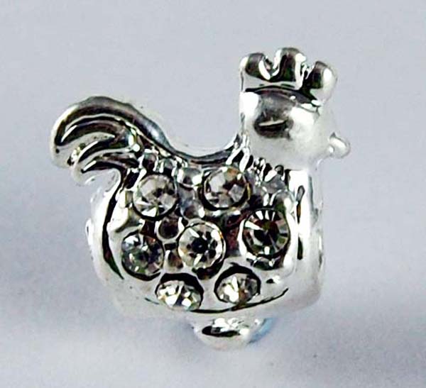 Cleopatra Silver Plated Charm Beads Stopper Sold In Packs Of Thr