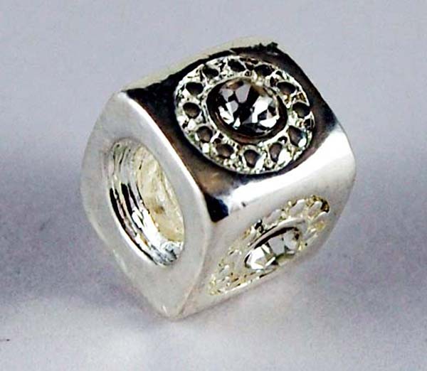 Cleopatra Silver Plated Charm Beads Stopper Sold In Packs Of Thr